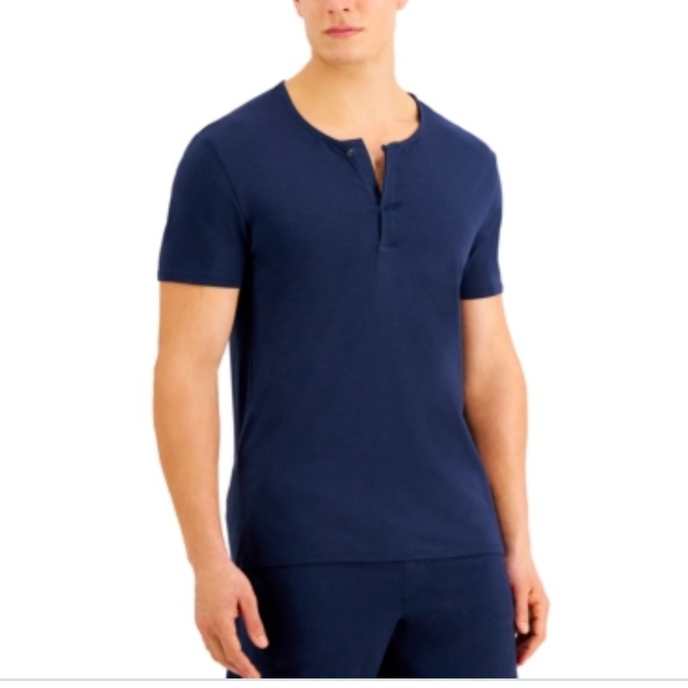 Alfani Mens Pajama Sleepwear Sleep Shirt